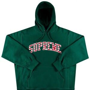 Supreme Hearts Arc Green Hoodie